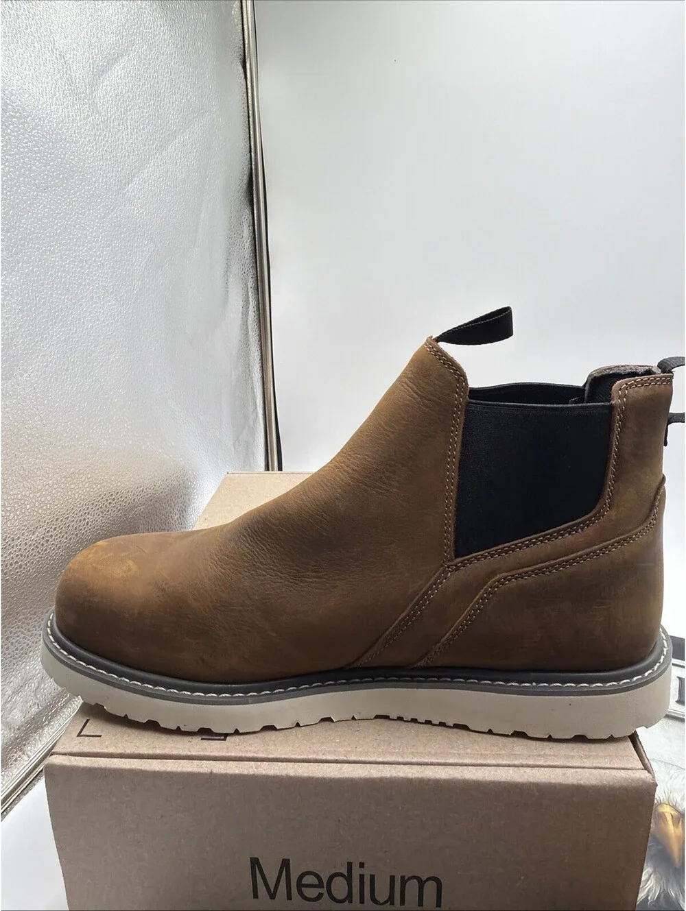 Wolverine Men's Trade Wedge Romeo Construction Boot, Sudan Brown Sz 13 EW No Box